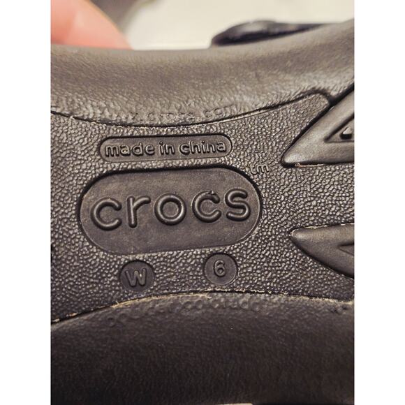 Crocs Womens Shoes Flats Sz 6 Alice Mary Jane Brown Strap Slip On Comfort EUC - Picture 5 of 5